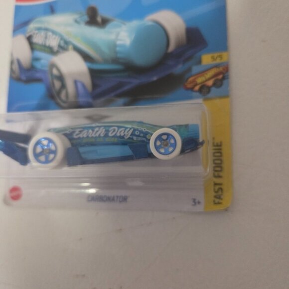 2022 Hot Wheels Carbonator Diecast Car Fast Foodie Blue Earth Day Bottle Opener - Picture 2 of 3